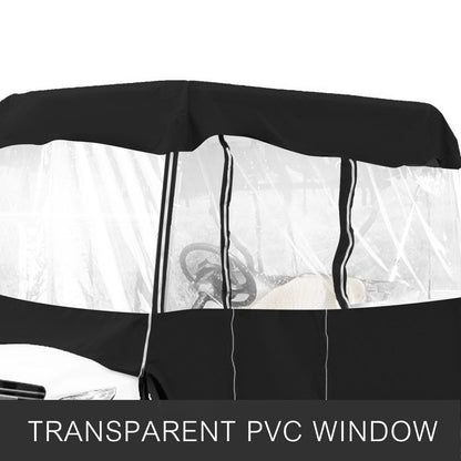 US Local VEVOR Golf Cart Enclosure 86, 4-Person Golf Cart Cover, 4-Sided Fairway Deluxe, 300D Waterproof Driving Enclosure With Transparent Windows, Fit For EZGO, Club Car,