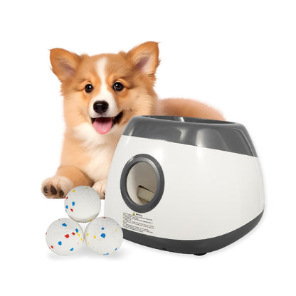 US Local Only Supports Self Pickup  Dog Ball Thrower, Automatic Ball Launcher, Indoor-Outdoor Interactive Dog Toy With Three Scopes, Includes Balls And A Data Cable, Grey-Green