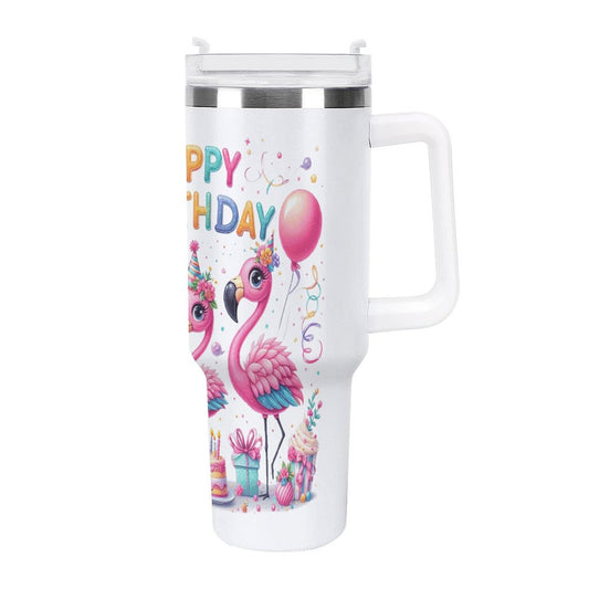 PHDT00510 POD US Local Tumbler 40oz Large Capacity Car Cup Flamingo, Birthday