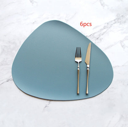 PU leather solid color placemat