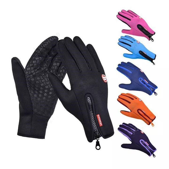 US Local Winter Gloves Touch Screen Riding Motorcycle Sliding Waterproof Sports Gloves With Fleece