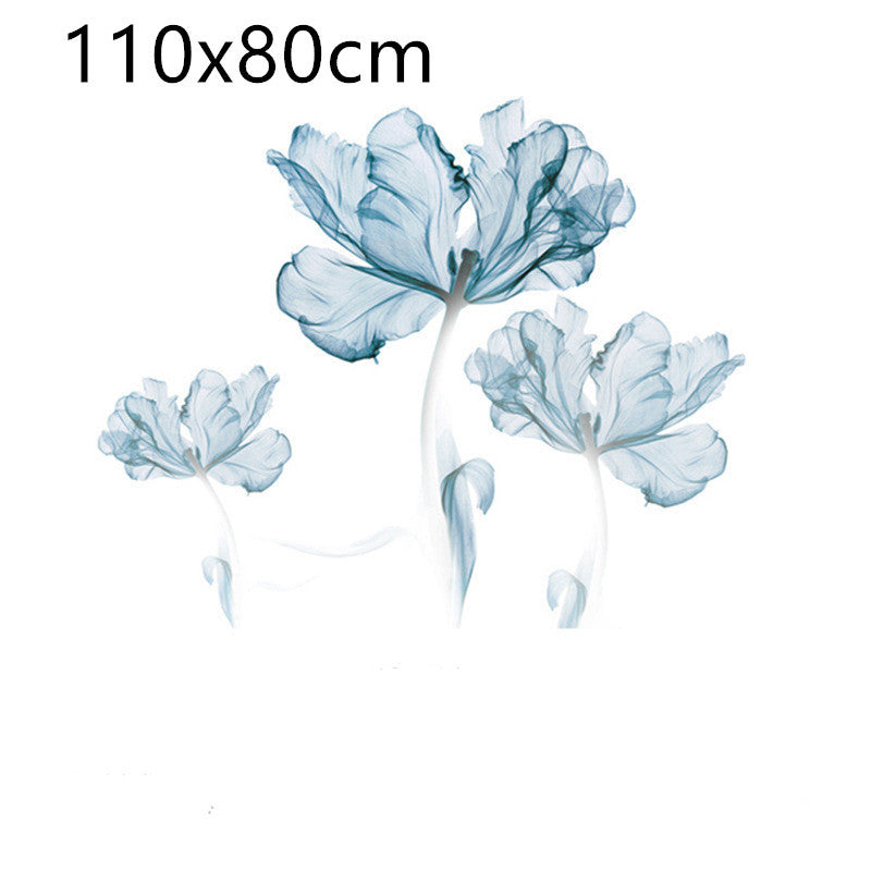 US Local Creative Nordic blue flower wall stickers