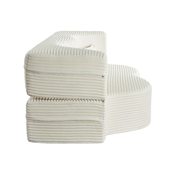 US Local Modern Floor Sofa With 2 Pillows,Convertible Plush Corduroy Sleeper Sofa Bed,Full Size Folding Mattress For Living Room,Guest Bed,no Assembly Required,Beige