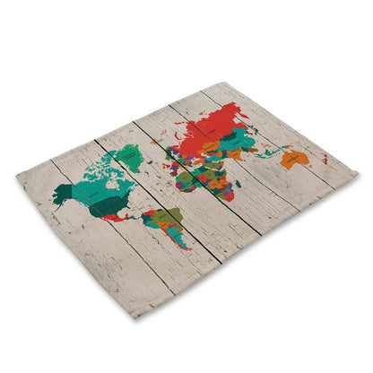 Creative world map placemat