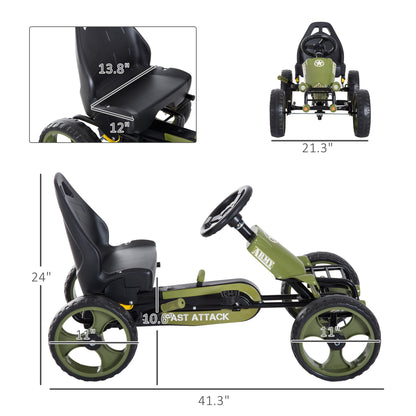 US Local Pedal Go Kart Children Ride on Car Cute Style with Adjustable Seat