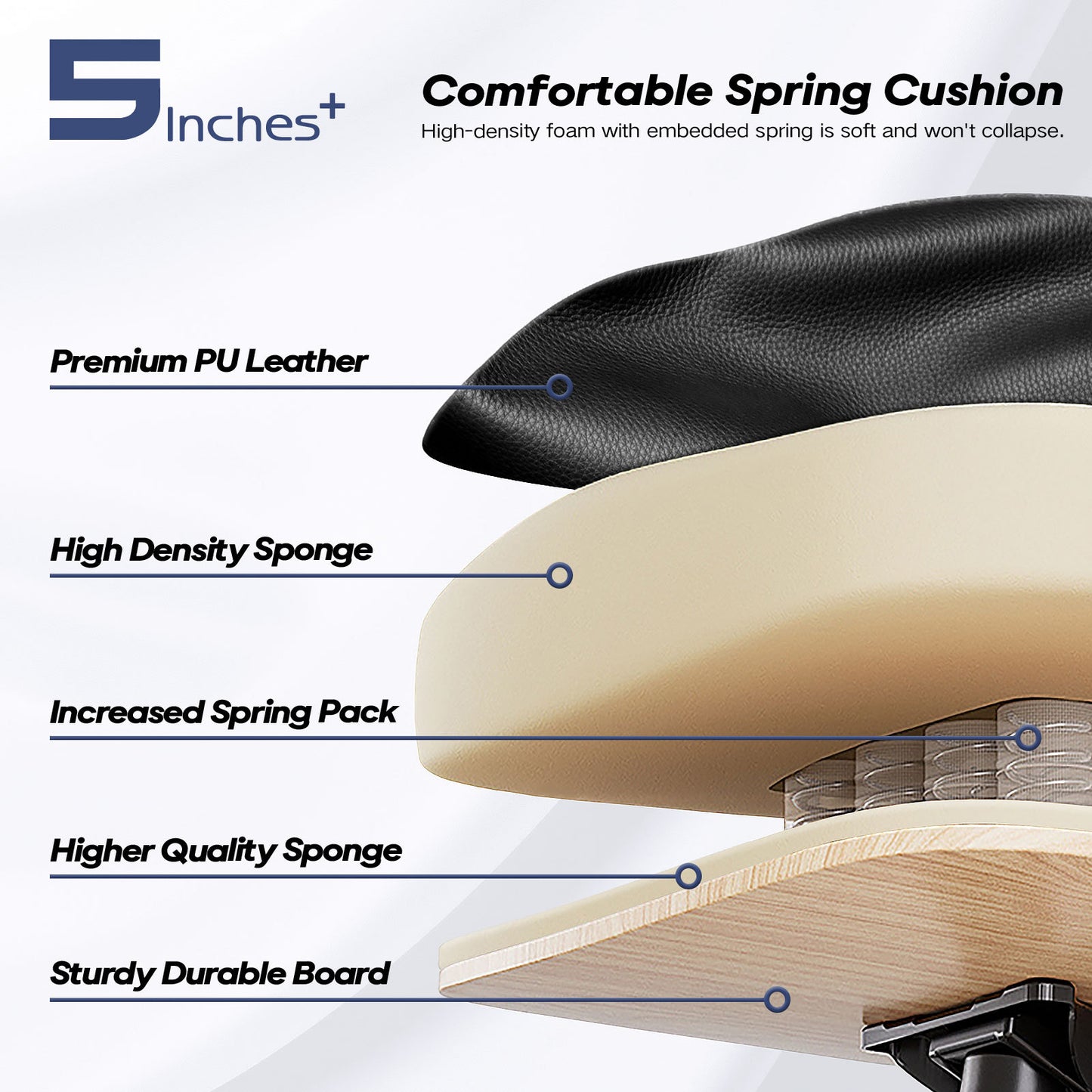 US Local Office Desk Chair With Foot Rest Tall And Big 300LB