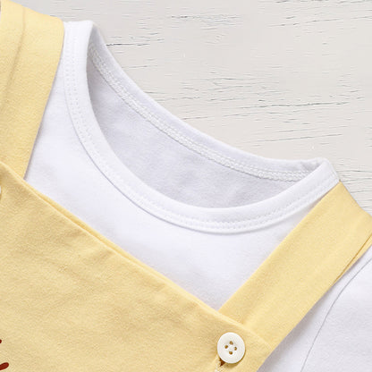 US Local Infant Baby Boy Gentleman Outfit Summer Short Sleeve Crew Neck T Shirt First Birthday Suspender Romper Jumpsuit Set
