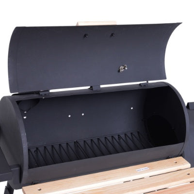 US Local Outsunny 48 Steel Portable Backyard Charcoal BBQ Grill And Offset Smoker Combo With Wheels