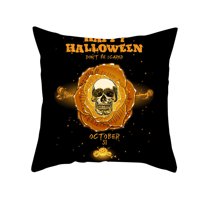 40 Style Halloween Pillowcase Pumpkin Letter Fly Velvet Pillow Cushion Cover