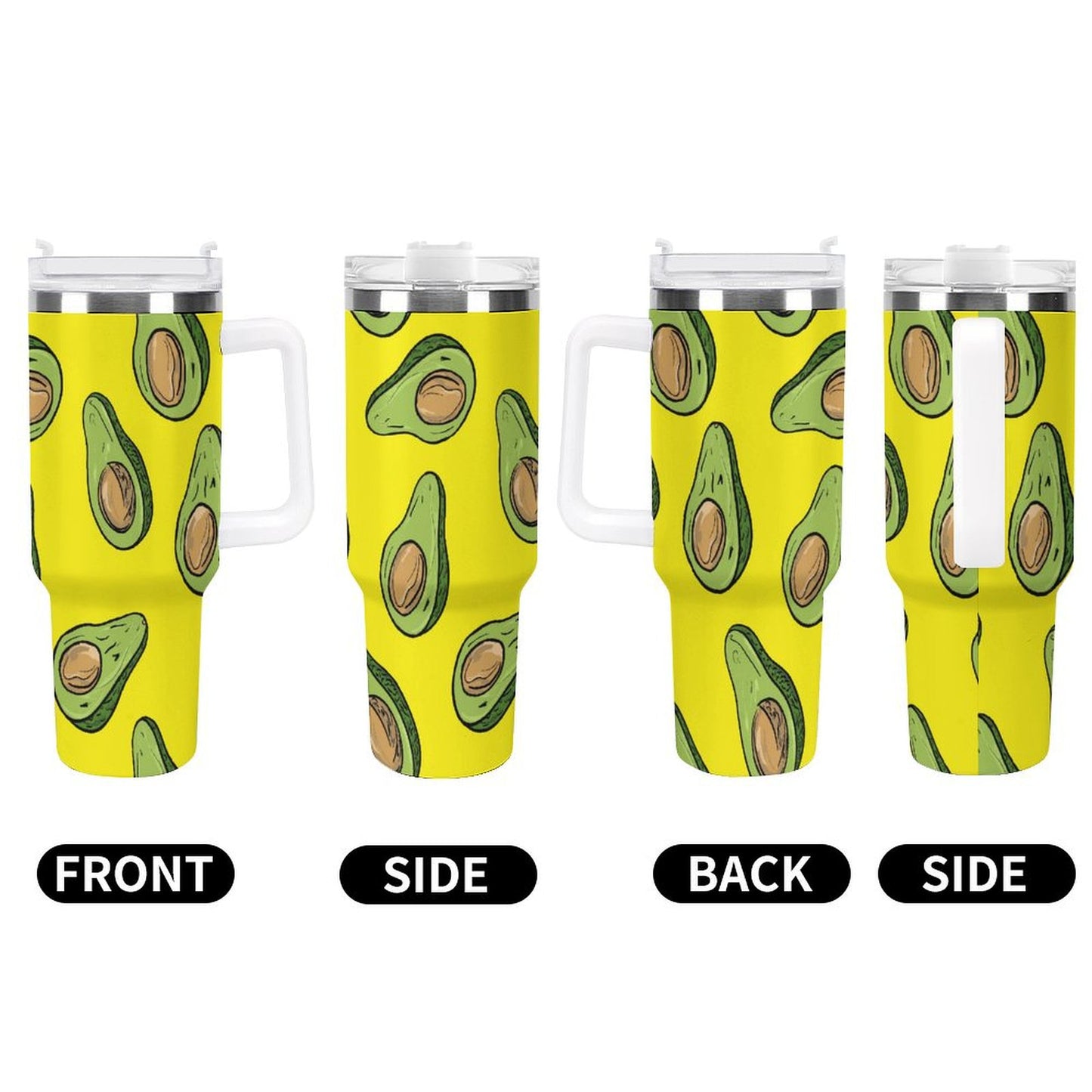 PHDT00487 POD US Local Tumbler 40oz Large Capacity Car Cup Avocado Yellow