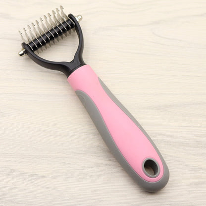 US Local Pet Long-haired Dogknot Comb Double-sided Blade Dog