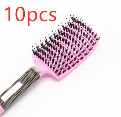 US Local Hairbrush Anti Klit Brushy Haarborstel Women Detangler Hair Brush Bristle Nylon Scalp Massage  Teaser Hair Brush Comb