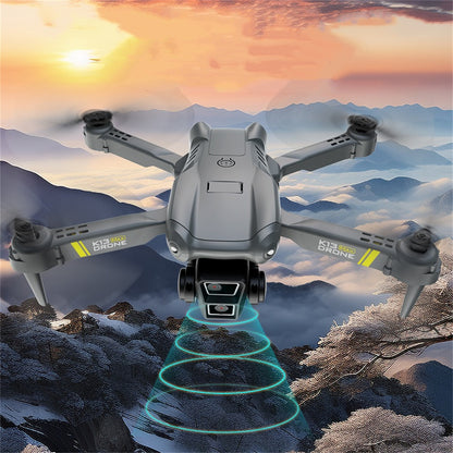 US Local TheK13 Smart Camera Drone With 2 Batteries Features Real-time Image Transmission From A Single Camera. It Has One-click Touch And Landing Functions. This Is A Foldable Remote-controlled Drone Toy, Ma