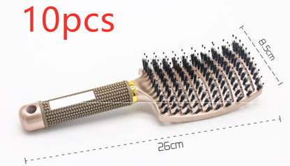 US Local Hairbrush Anti Klit Brushy Haarborstel Women Detangler Hair Brush Bristle Nylon Scalp Massage  Teaser Hair Brush Comb