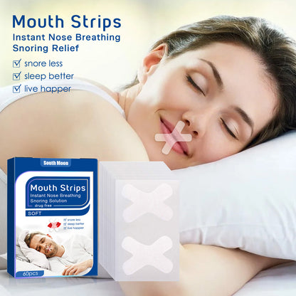 US Local South Moon Anti-Snoring Patch, Closed Mouth Patch For Adults Stop Snoring At Night Patch For Breathing To Prevent Snoring When You Sleep With Your Mouth Open