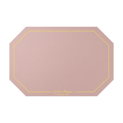Octagonal Leather Placemat Waterproof Household Table Mat Heat Proof Mat Placemat