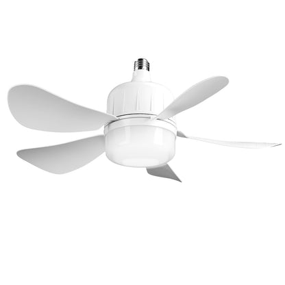 US Local 1Pc Socket Fan Light 12W Ceiling Fan With Lights Dimmable LED Ceiling Fan With 3 Fan Speed Stepless Brightness And Color Temperature Smart Timer Remote Control