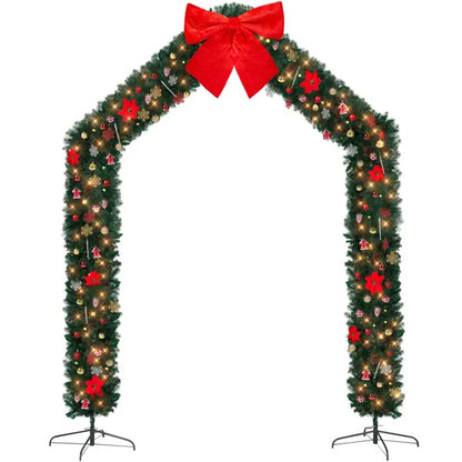 US Local Christmas Artificial Tree Archway Decoration, Realistic PVC Holiday Tree Arch Frame For Outdoor Indoor Room Festival Party Wedding Garden, Roof Top