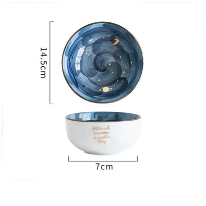 US Local Ceramic Breakfast Salad Bowl With Cute Eating Bowl