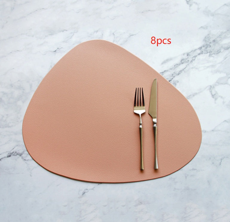 PU leather solid color placemat