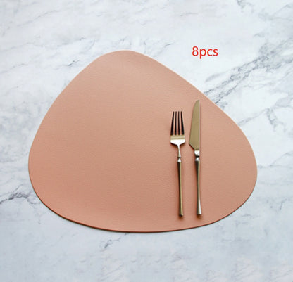 PU leather solid color placemat