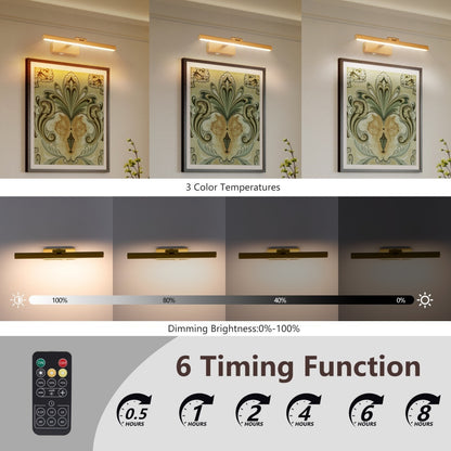 US Local 16inch Gold Bathroom Light Fixtures Over Mirror Modern Dimmable LED Vanity Light For Bathroom Wall Lighting