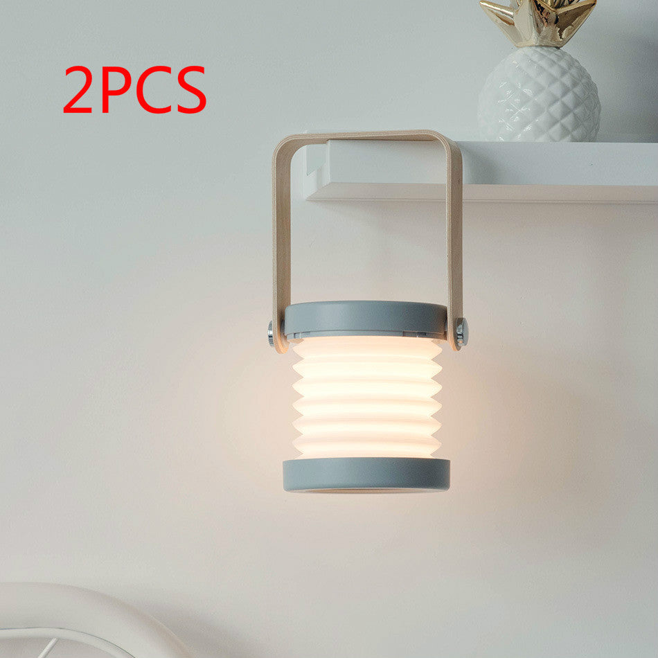USA Local Foldable Touch Dimmable Reading LED Night Light Portable Lantern Lamp USB Rechargeable For Home Decor