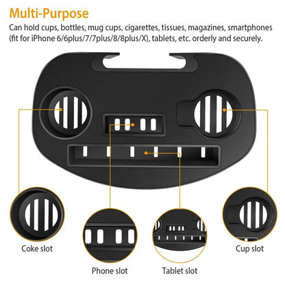 US Local Zero Gravity Chair Cup Holder Clip On Side Tray W Beverage Can Mobile Devices Slots