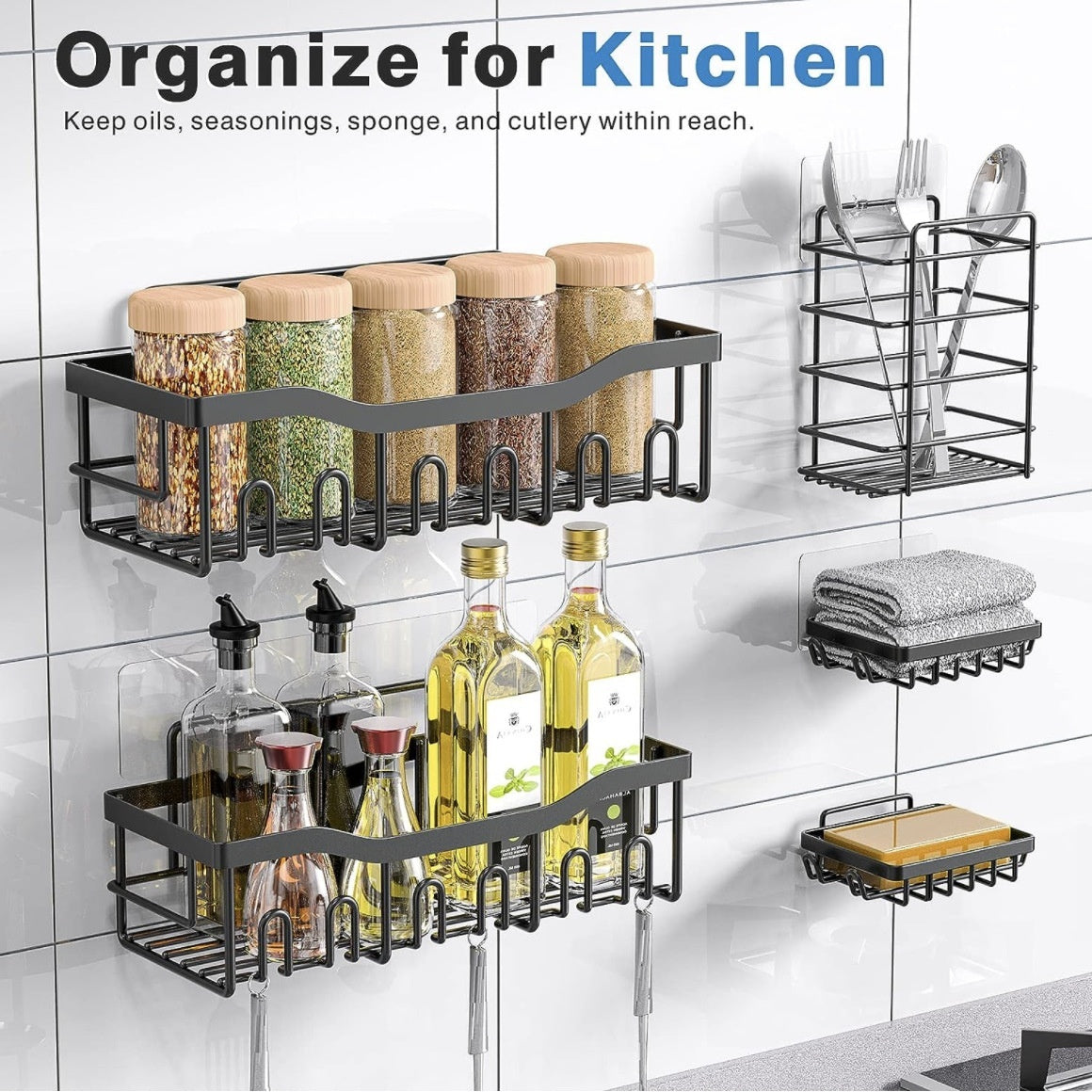 US Local Punch-free Bathroom Storage Rack