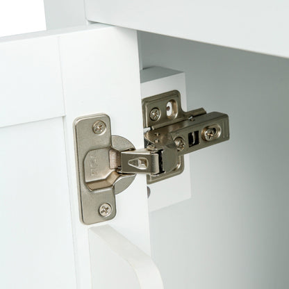 US Local Kitchen Cart With Drop-Leaf Countertop, Cabinet Door, And Storage Racks