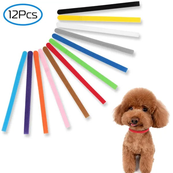 US Local 12 Colors Whelping Puppy ID Collars Adjustable Double-Sided Pet ID Bands
