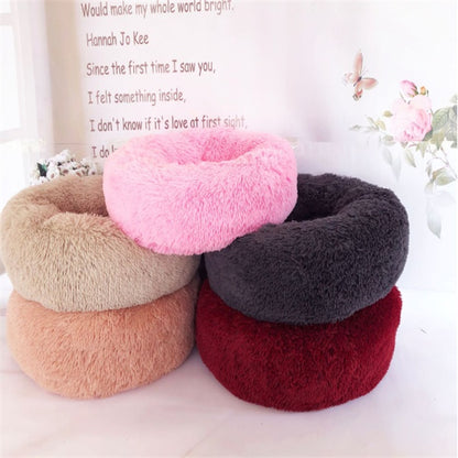 US Local Round Long Hairy Autumn And Winter Nest Pad Cat Mattress