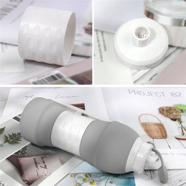 USA Local Silicone folding water bottle