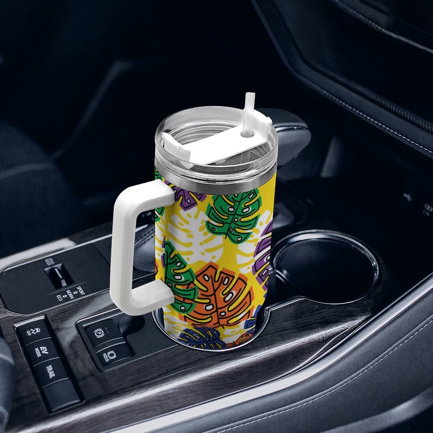PHDT00391 POD US Local Tumbler 40 oz Large Capacity Car Cup Leaves