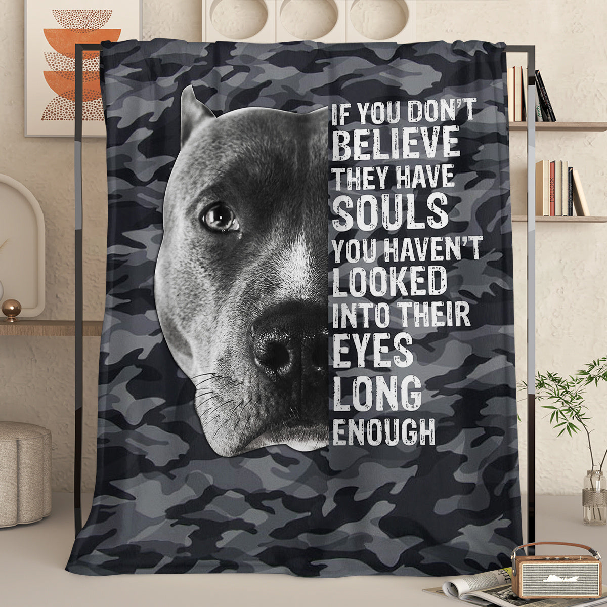 US Local Black Dog Printed Flannel Throw Blanket Gray Camouflage Pattern Pattern Bedspread Cover Soft Lightweight For Home Bedroom Decor Festival Gifts 60x80 Inches