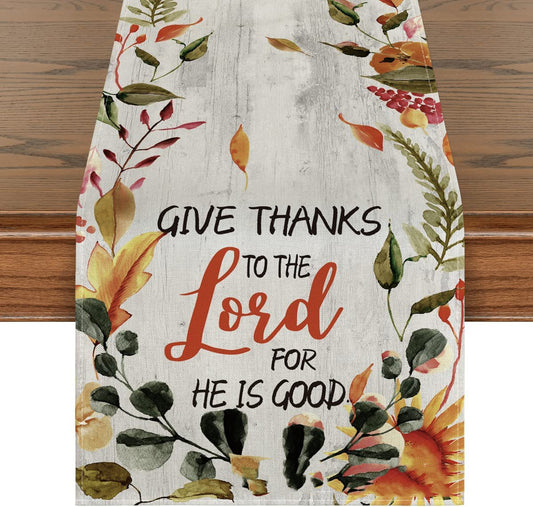 Linen Thanksgiving Table Cloth Vintage Pumpkin Table Cloth Dining Table Decoration Thermal Insulation Non Slip Table Flag