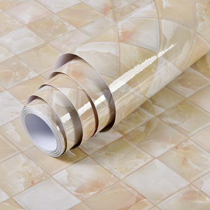 US Local Imitation Marble Pattern Waterproof And High Temperature Resistant Kitchen Furniture Renovation Wallpaper