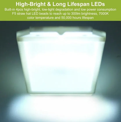 LED Solar Powered Stair Lights Dusk-To-Dawn Waterproof Garden