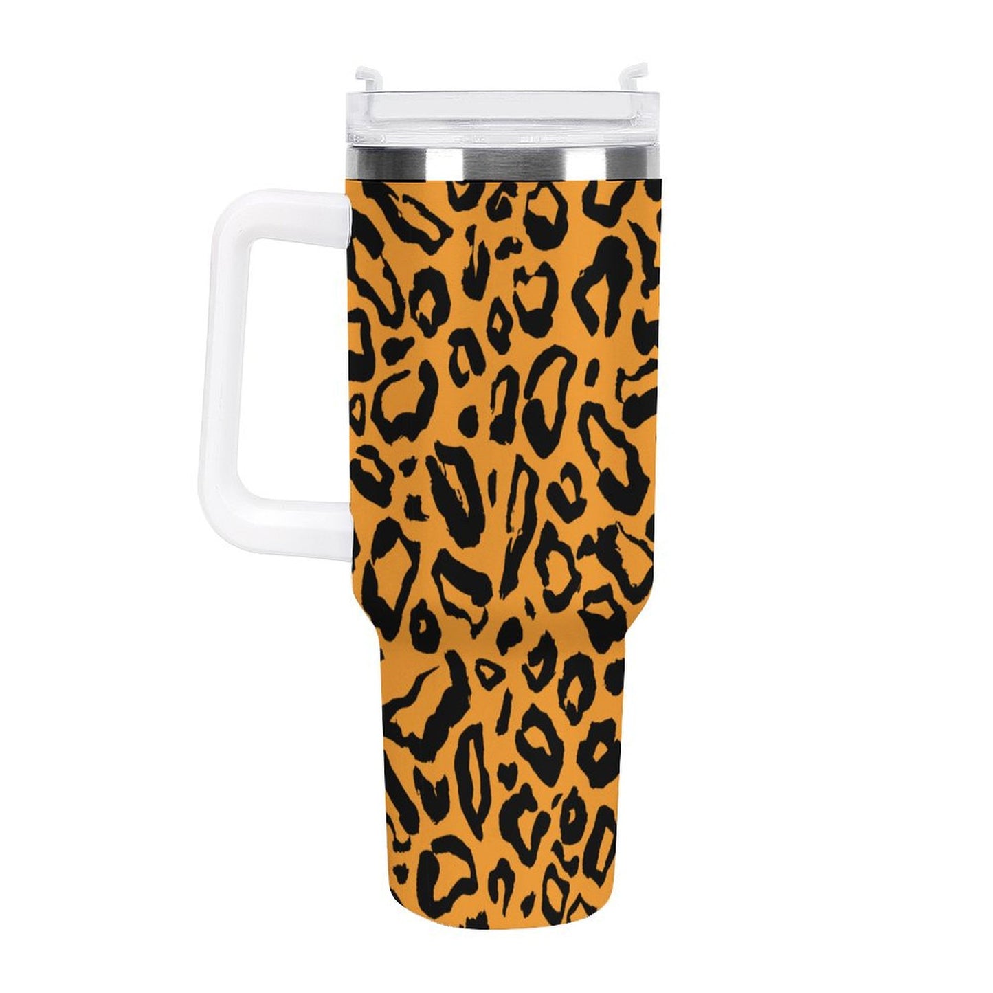 PHDT00478 POD US Local Tumbler 40 oz Large Capacity Car Cup Yellow Leopard