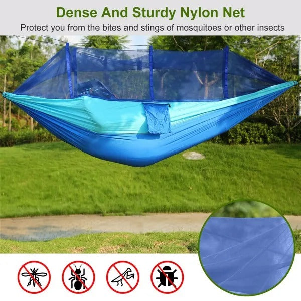 US Local Camping Hammock, Portable Double Hammock With Net,600lbs Load 2 Persons Hammock W