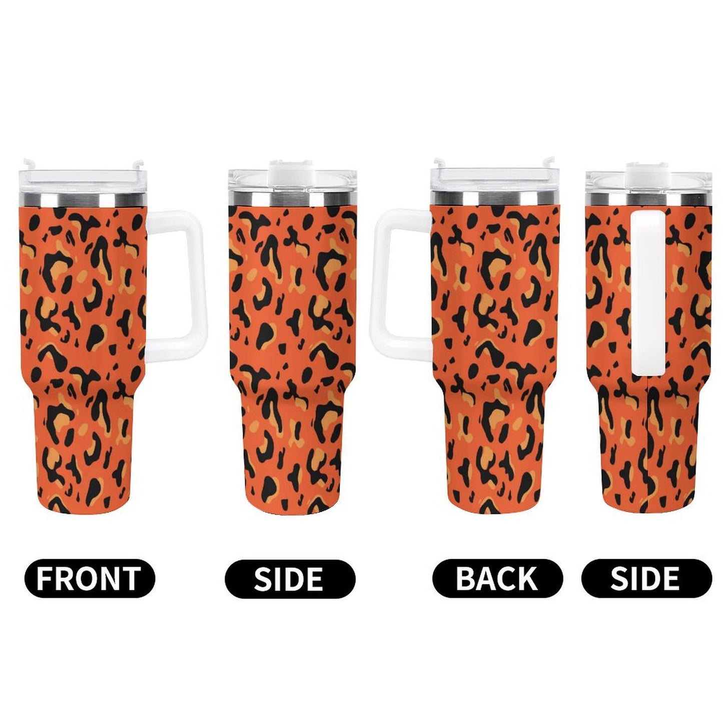 PHDT00401 POD US Local Tumbler 40 oz Large Capacity Car Cup Leopard