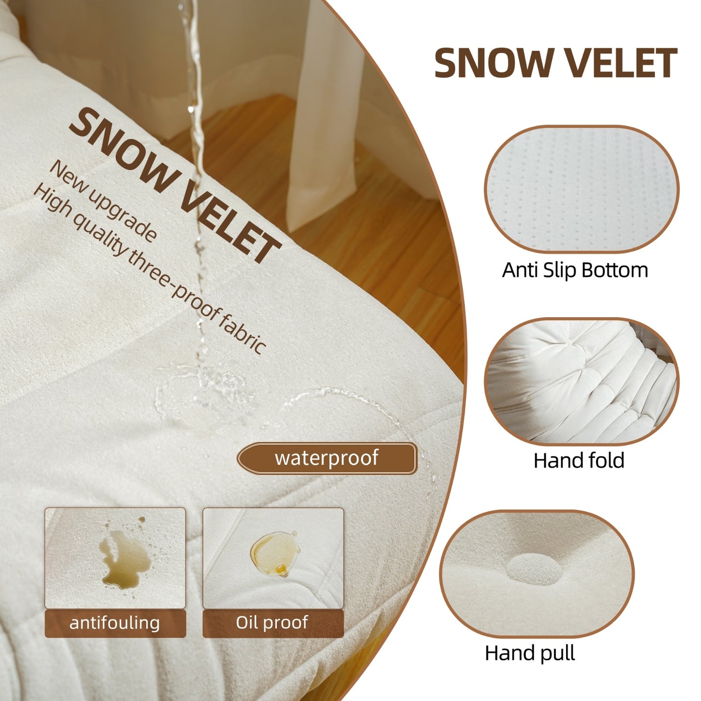 US Local No Installation Bean Bag Chair Big Beanbag Chair For Adults Bean Bag Lounger Foam Chair For Home, Ap