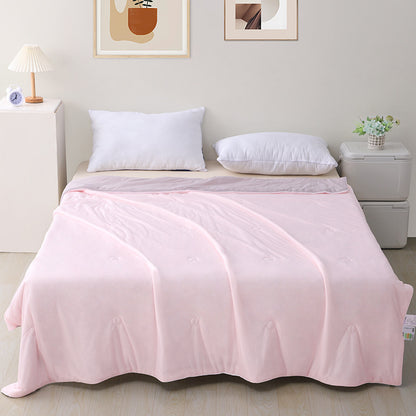 US Local Machine Washable Cool Feeling Ice Silk Thin Quilt