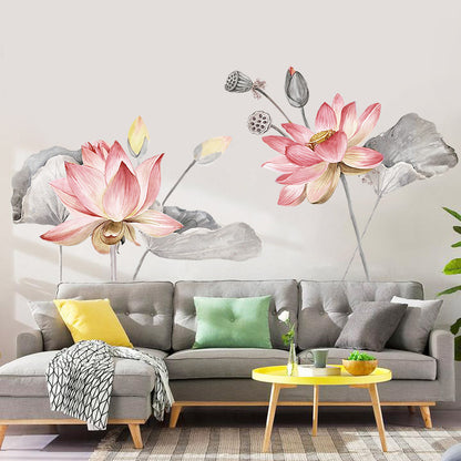 US Local Creative Nordic blue flower wall stickers