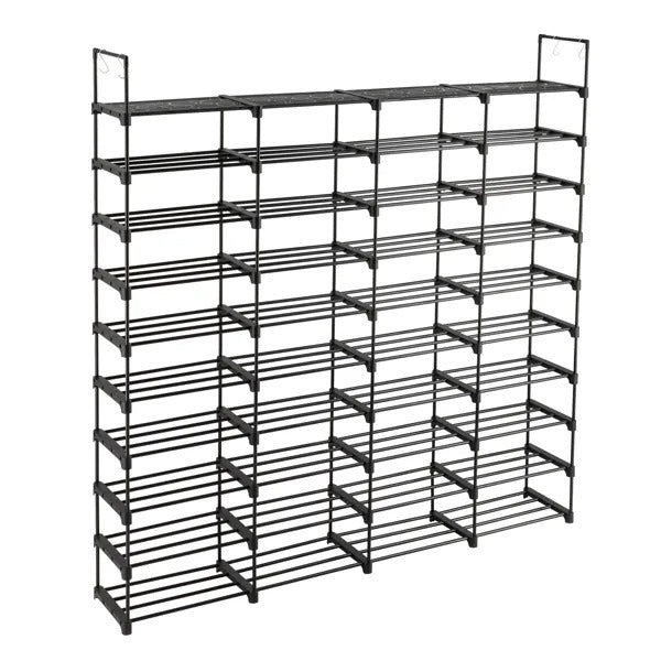 US Local 10 Tiers Shoe Rack Storage Organizer Shoe Shelf Organizer For Entryway Holds 80 Pairs Shoe Stackable Shoe Cabinet Shoe Rack