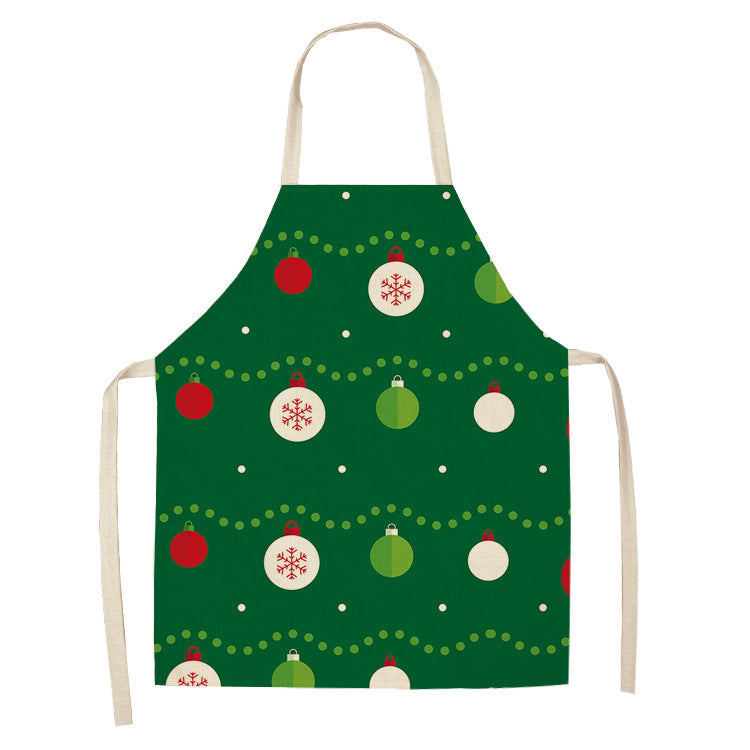 Christmas linen apron