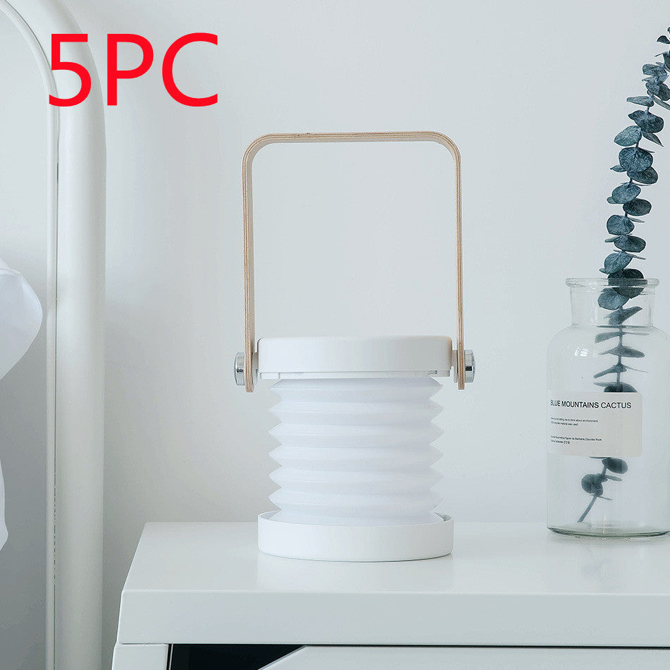USA Local Foldable Touch Dimmable Reading LED Night Light Portable Lantern Lamp USB Rechargeable For Home Decor