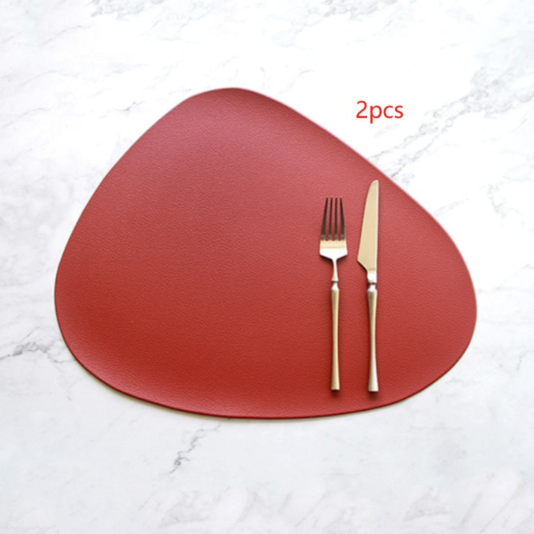 PU leather solid color placemat