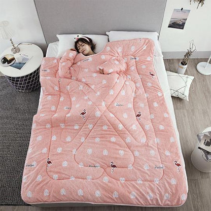 US Local Winter Lazy Quilt with Sleeves