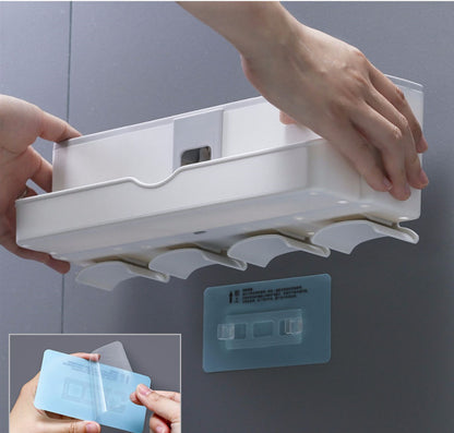 Toothbrush wash shelf